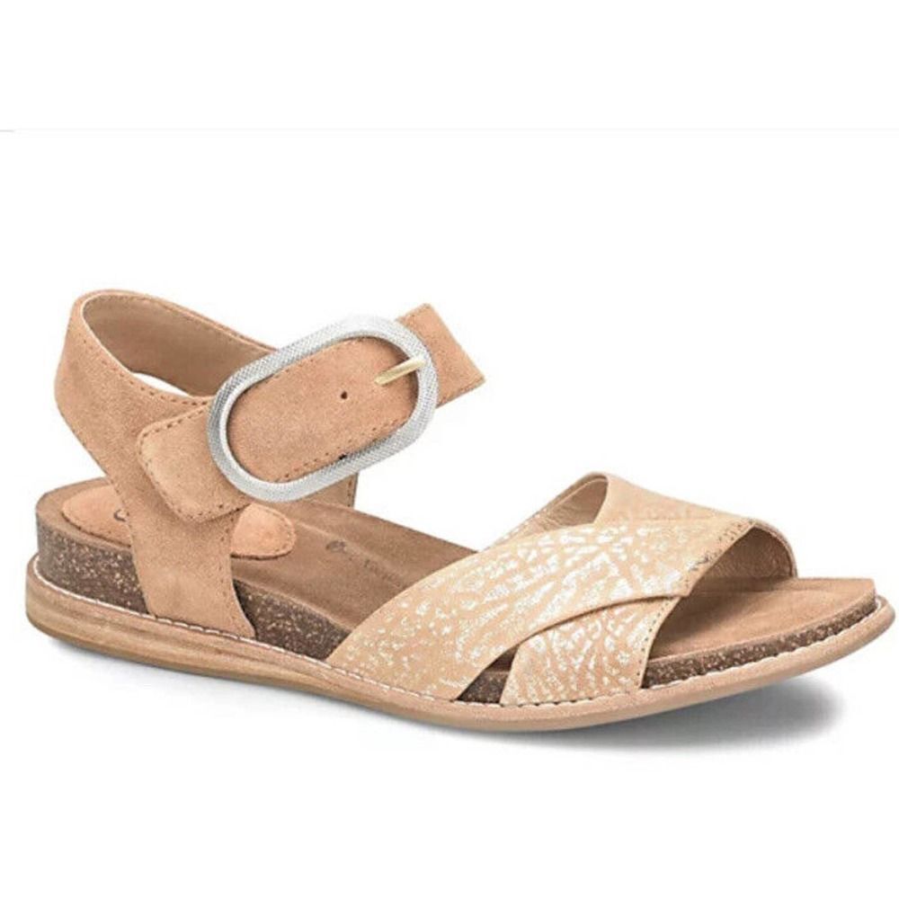 Sofft Women’s Bayo Desert Tan Leather Ankle Strap Sandals Size 7.5